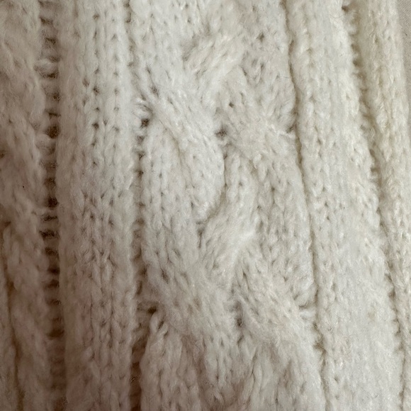 Aeropostale Cable Knit Scarf Off-White - Picture 2 of 4